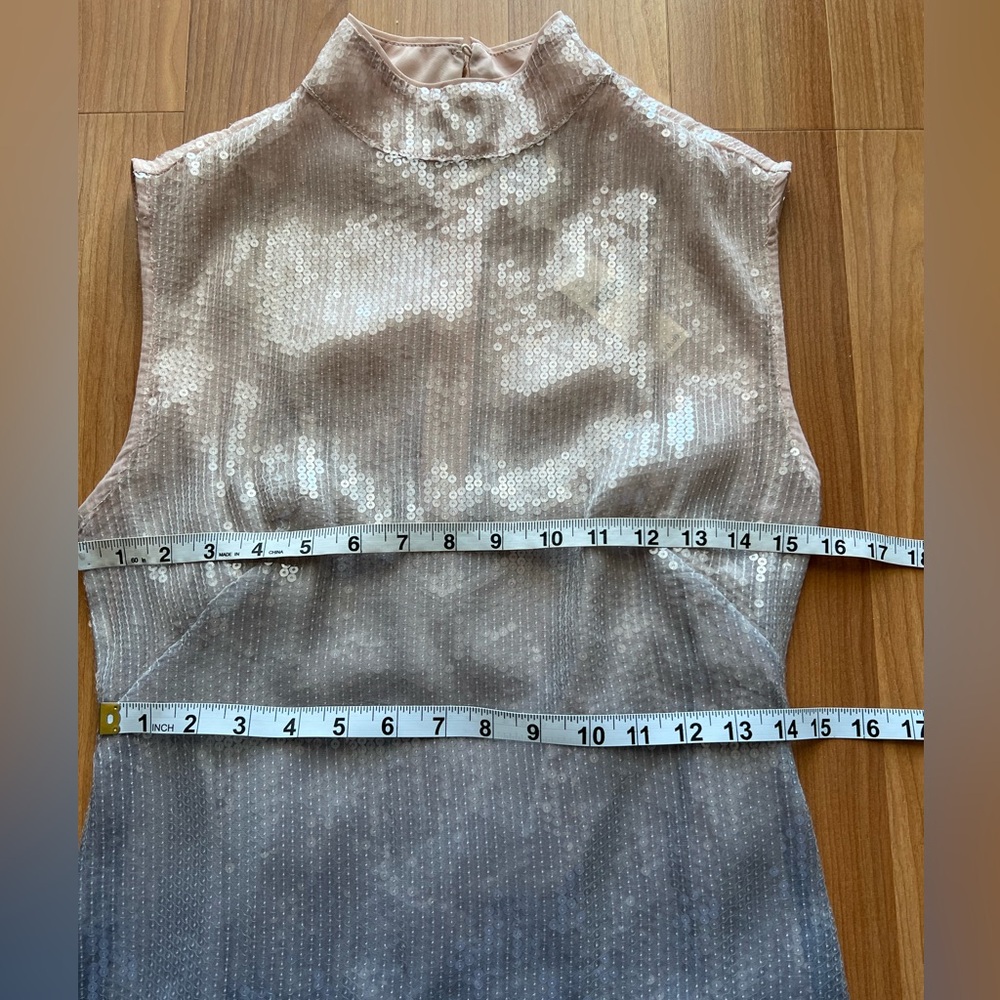 Anthropologie NWT Ombre Sequin Mock Neck Slim Midi Dress Size 2 - Picture 5 of 15